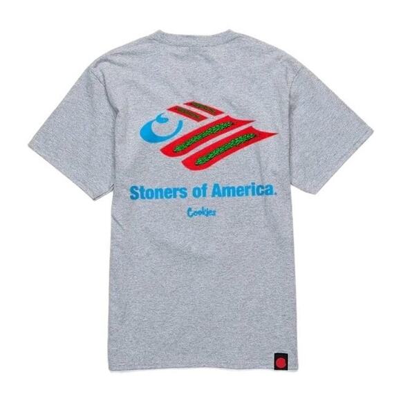 New Cookies Stoners Of America T Shirt Heather Grey Mens Size XL 420 - Picture 1 of 9
